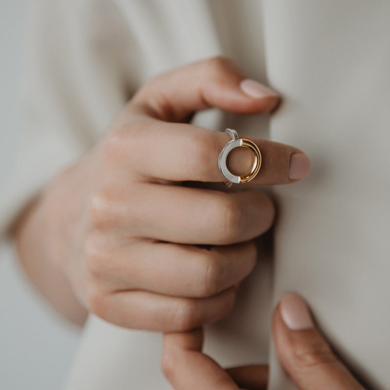 Bague ARGENT DORE ECHO